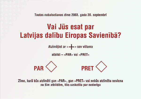 Latvia's EU ballot