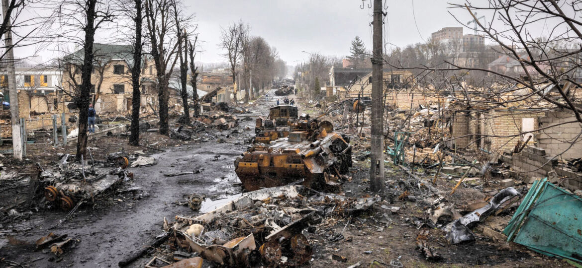 Ruins of Bucha, Ukraine